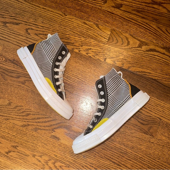 RARE Plaid Converse 70 hacked fashion high top sneakers - Picture 3 of 16